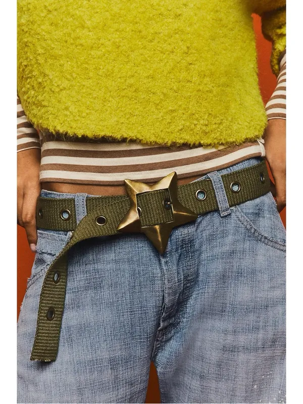 Free People Bohemian Grunge 90s Zoa Star Buckle Hip Belt Medium Large NWT - Image 6