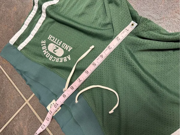 Abercrombie & Fitch A&F Vintage 2000s 90s Y2K Nylon Track Pants Green Medium - Image 12