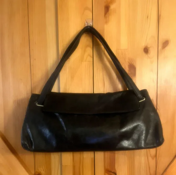 J JILL Black Leather Handbag PURSE Adjustable 2/1 Straps Bag Pocketbook. - Image 4