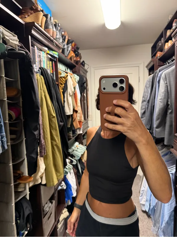 Source Unknown Black Ribbed High-Neck Crop Top - Image 3
