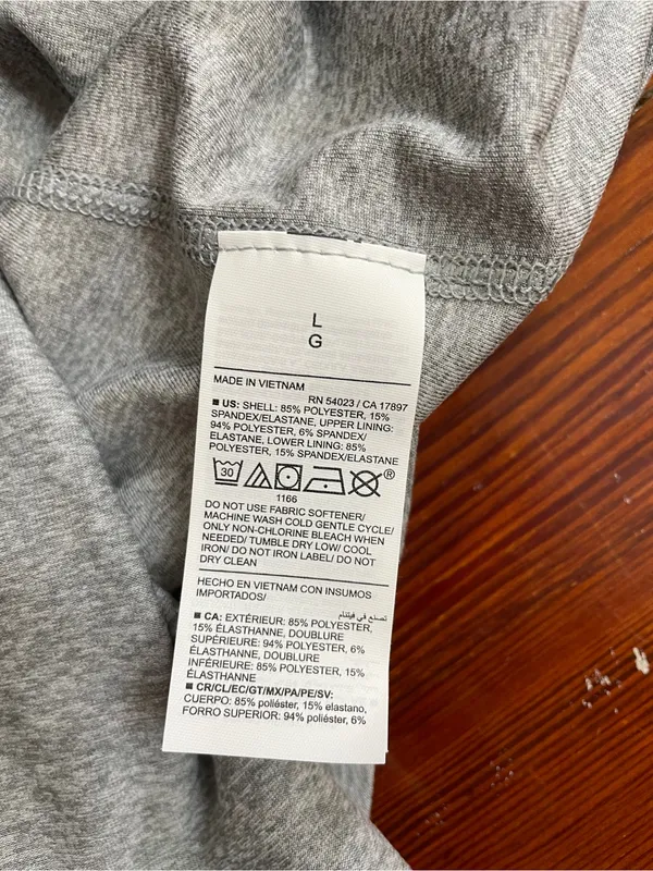 NWT Old Navy Active Cloud + Strappy Athletic Dress Shorts Bra Gray Sz L 🧡🎀 - Image 8