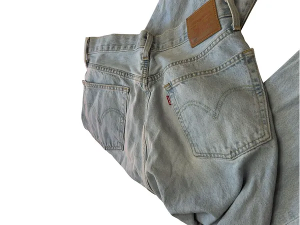Levis Premium 501 Big E Cropped Jeans Womens 30 Light Wash Straight Leg Denim - Image 13