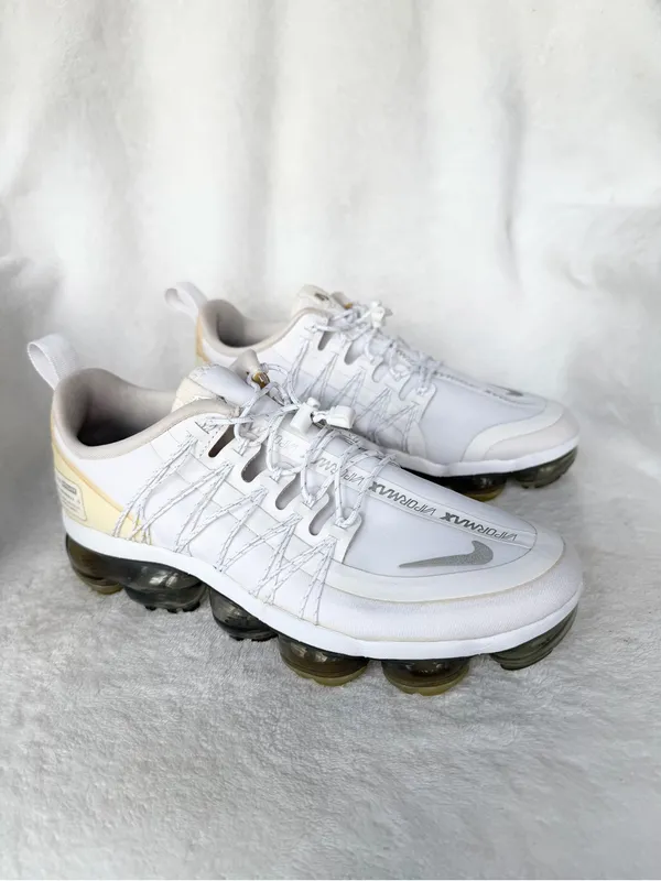 Nike Air Vapormax Run Utility White Silver Shoes AQ8811-100 Women's Size 8 - Image 9