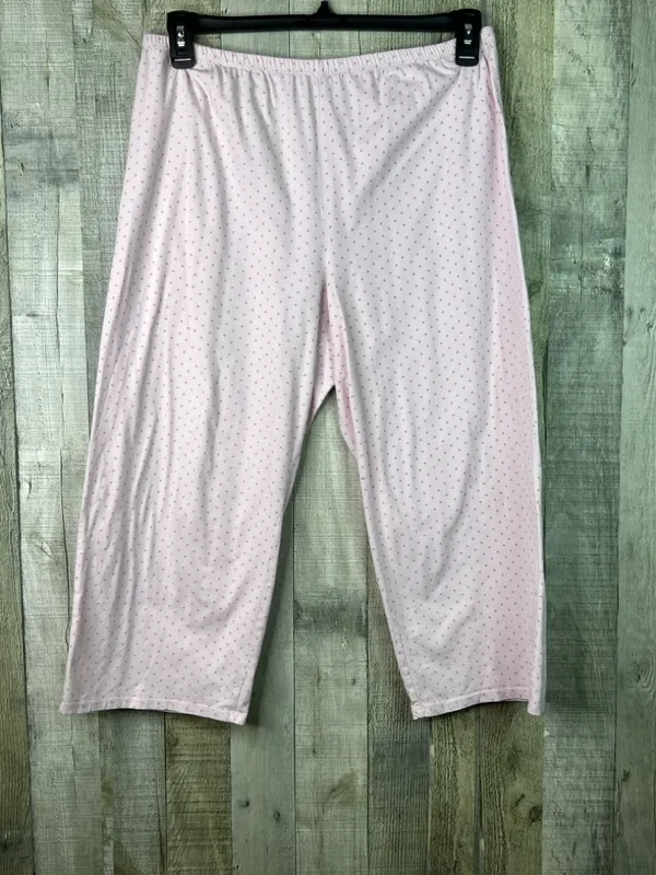Pink K Pink Button Front Med. Sleeveless PJ Set Matching Pants Stretch Waistband - Image 8