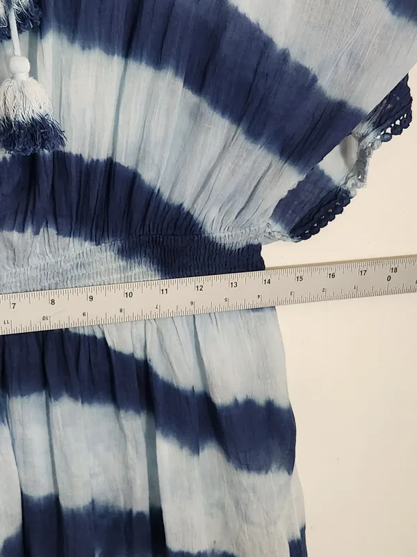 Shiraleah Blue Dyed Cotton Swim Cover-Up One Size - Image 7