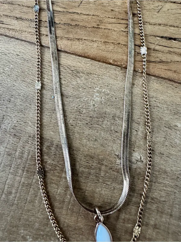 NEW Vintage Free People Crab Layered Necklace Cancer Zodiac Gold - Image 3