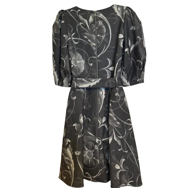 TED BAKER Saaraih Floral Print Puff Sleeve Dress‎ Belted Mini Dress EUC Size 6 - Image 6