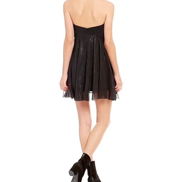 New Free People Good For You Black Strapless Dress Size 0 Mini - Image 3
