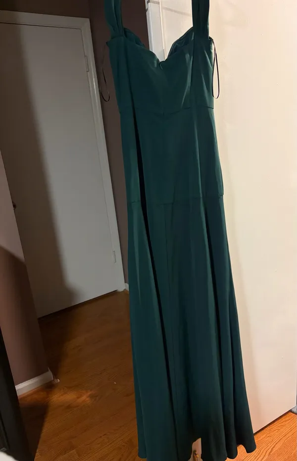 Dear Emilia Emerald Green Evening Maxi Dress Size Small - Image 2