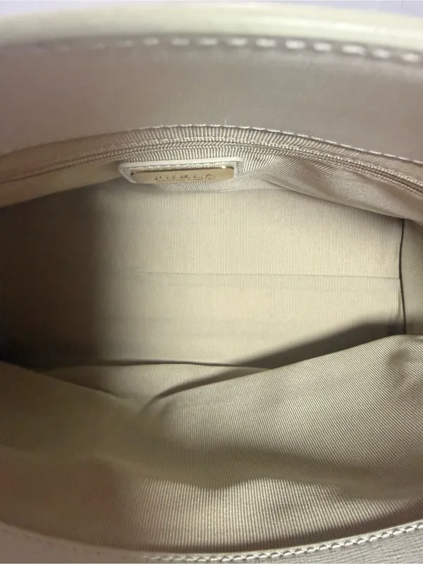 Furla Ivory Saffiano Leather Structured Tote Bag - Image 12