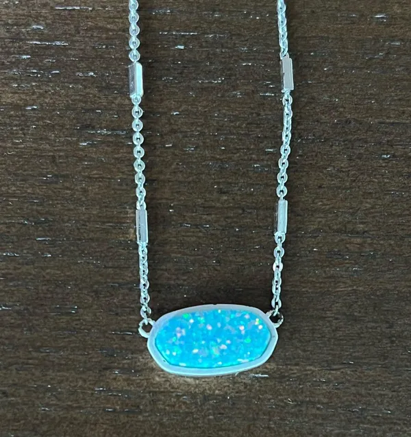 Kendra Scott Elisa Necklace Turquoise with custom chain - Image 2