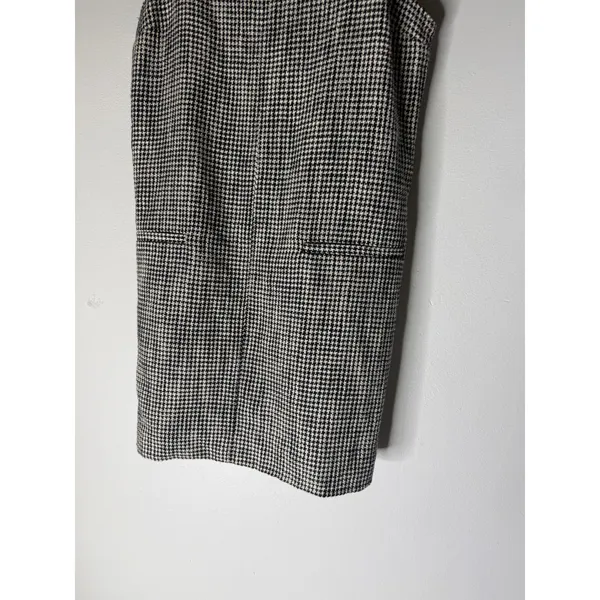 Abercrombie & Fitch Women Black White Houndstooth Jumper Mini Dress MP - Image 3