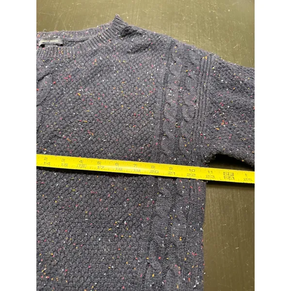Tommy Hilfiger Womens XL Navy‎ Blue Confetti Cable Knit Pullover Sweater - Image 3