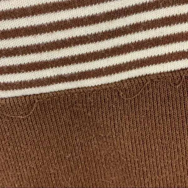 Vintage 80’s brown striped safari theme collar top Brown Size M - Image 10
