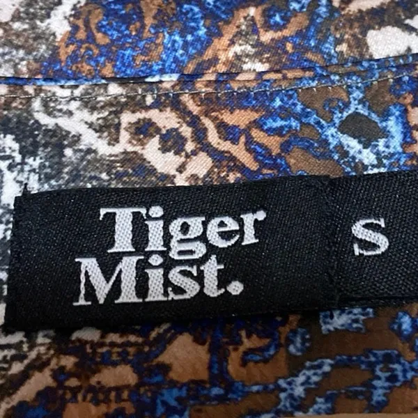 Tiger Mist Multicolor Damask Print Side Zip Slit Straight Mini Skirt Size S - Image 4