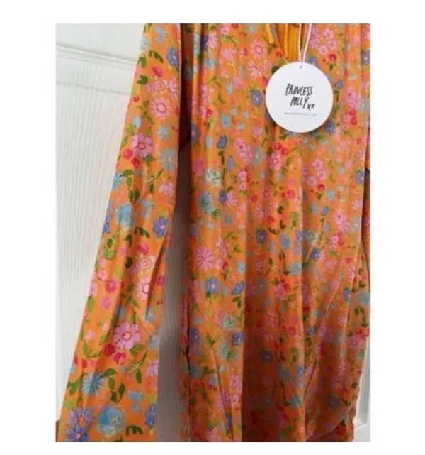 Princess Polly Orange Floral Dress Mini - Image 5