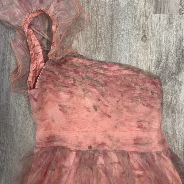 Lulus Decadent Dreamer‎ Pink Floral Backless One-Shoulder Maxi Dress Size Medium - Image 5