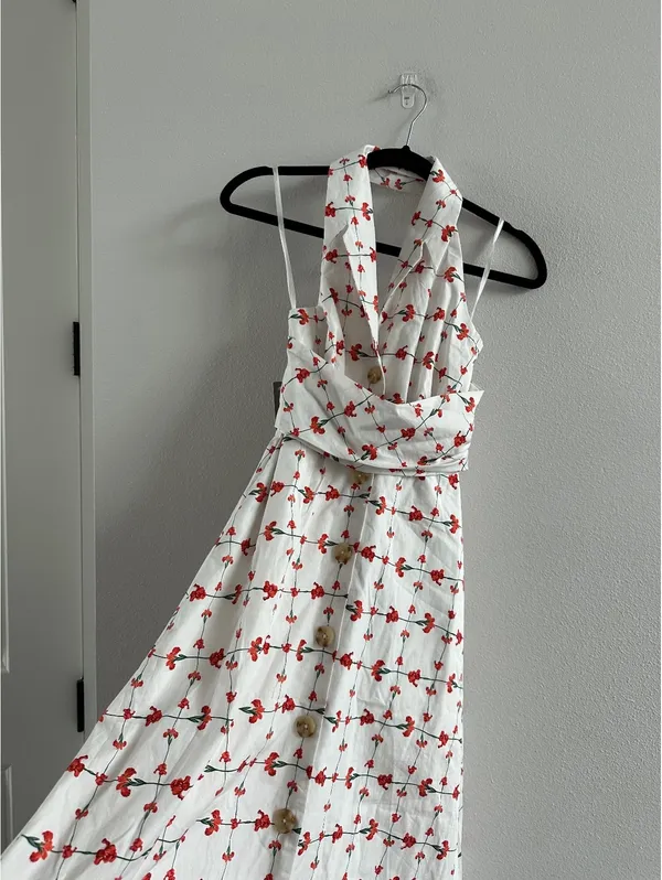 Anthropologie Hutch Alessia Sleeveless Halter Midi Dress - Image 3