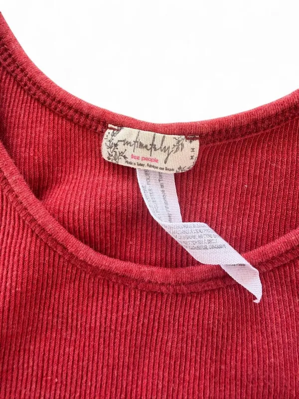 intimately free people rust ribbed crop tank size m - Image 2