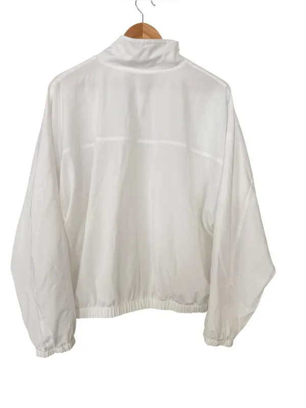 PINK BY VICTORIA’S SECRET Zip Up Cropped White Track Jacket Size XL - Image 4