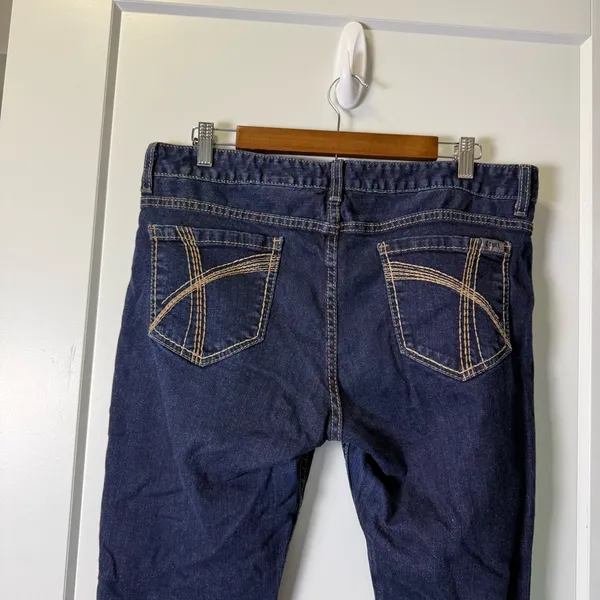 Cruel Denim Abby Dark Wash Skinny High Waist Jean Embroidered Pocket Western‎ 31 - Image 4