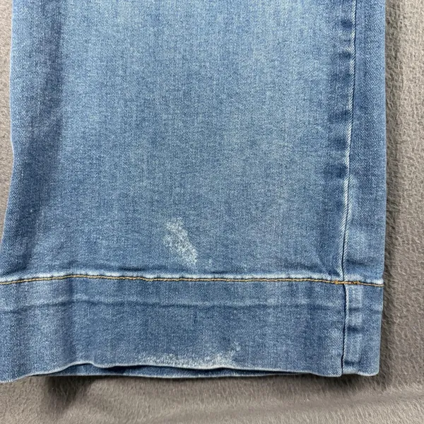 Avec Les Filles Wide Leg Jeans Womens 30 Blue Med Wash High Rise Stretch Denim - Image 3