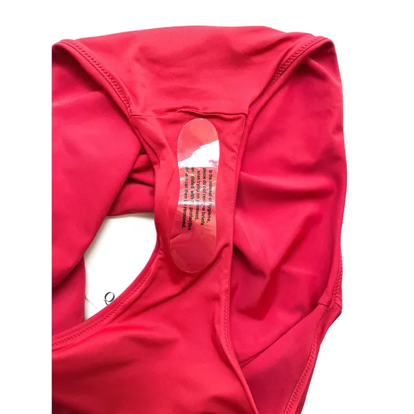 Quince Italian High-Rise Bikini Bottom Swim Cherry Red Size Large NEW - Image 4