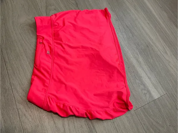 Women's Neon Coral Performance Mini Skirt Pink Size M - Image 3