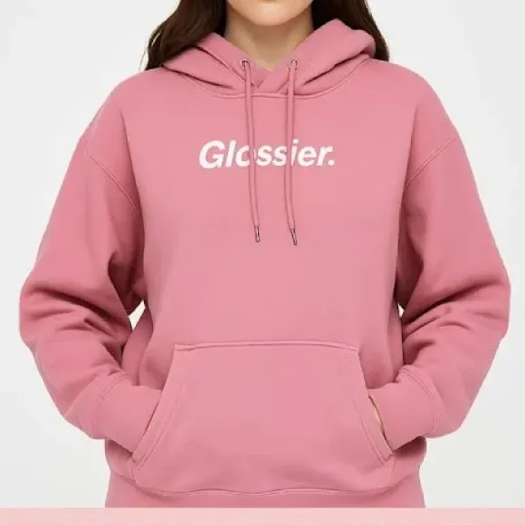Glossier Blush Pink Hoodie - Image 6