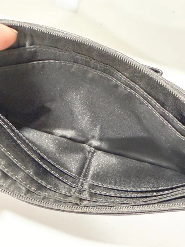 Vintage Coach Leather Signature Black Clutch Wristlet - Image 3