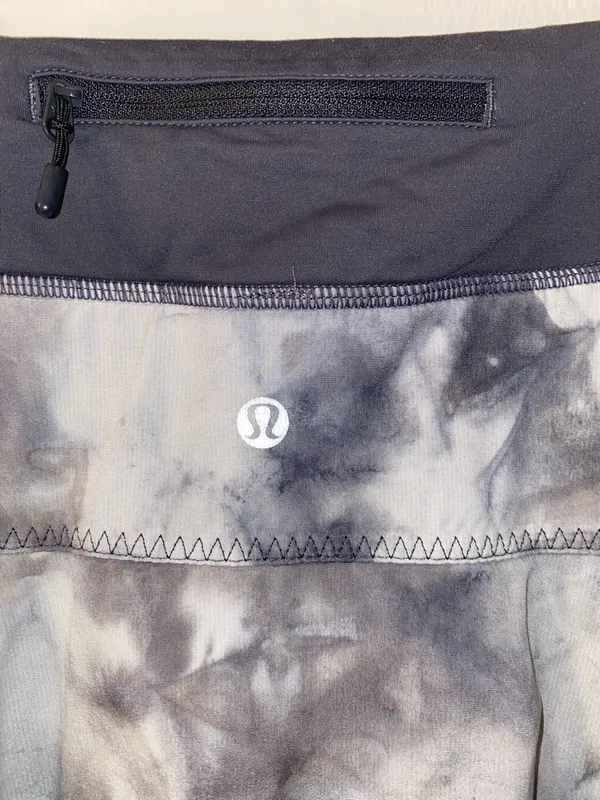 Rare Lululemon Run Resolution Skirt II Size 4 Coal Vapor Spray Dye Tinted Canvas - Image 6