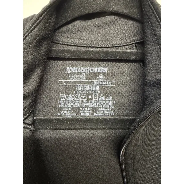 Patagonia Capilene 3 Midweight 1/4 Zip Pullover Base Layer Black Women's Large - Image 3