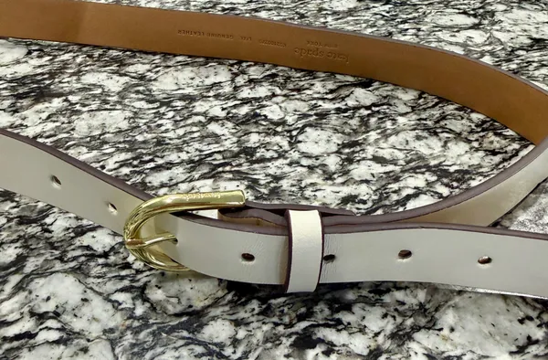 Kate Spade Bow Belt Bag L/XL Open White Cream Leather Waist Bag - Image 7
