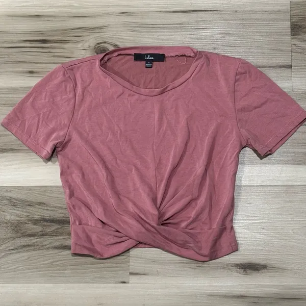 Lulus All-Access Pass Dusty Rose Crop Top Women’s Small - Image 2