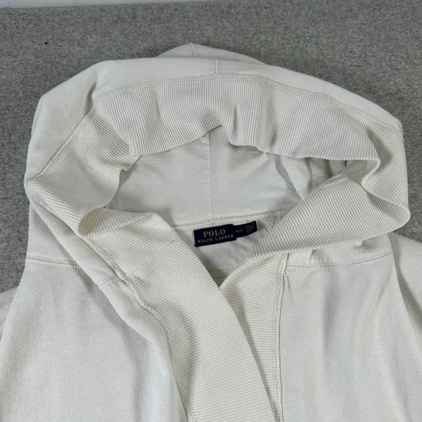 Polo‎ Ralph Lauren Womens Small Cardigan White Long Sleeve Open Front Collared - Image 11