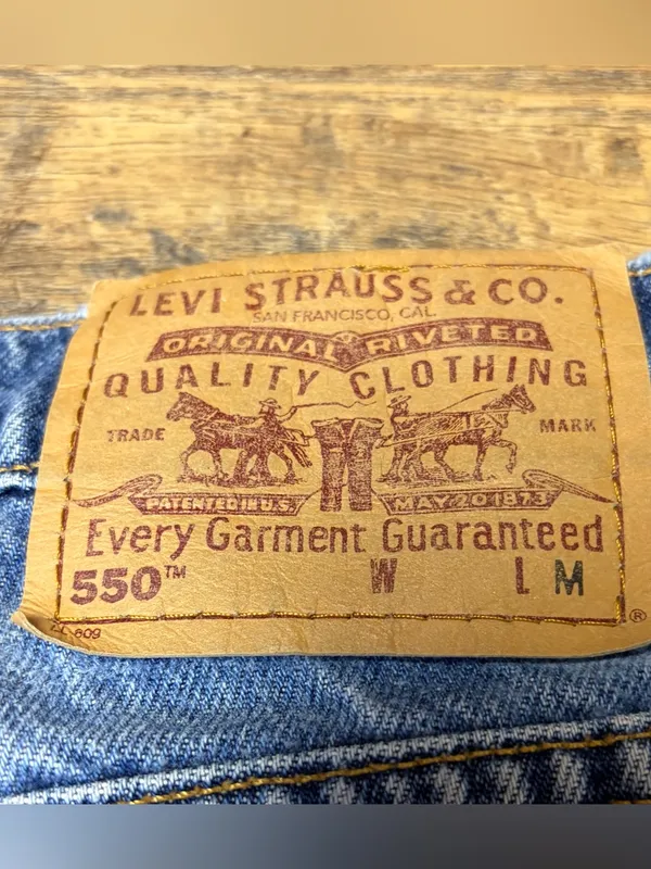Vintage 90s Levi's 550 Jeans Relaxed Tapered Leg 10 Misses Blue USA Cotton - Image 11