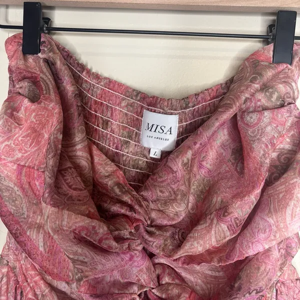 Misa Los Angeles Arianne Chiffon Maxi Cutout Dress in Muted Paisley - Image 5