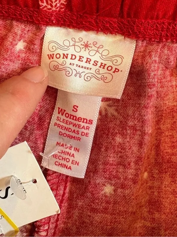 NWT WonderShop at Target Red Snowflake Christmas Sleep Shorts - Small Holiday PJ - Image 2