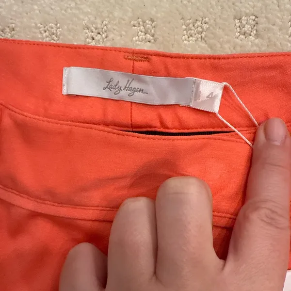 Lady Hagen Mixology Havana Shorts Georgia Peach Coral Size 4 NWT Golf Resort - Image 4