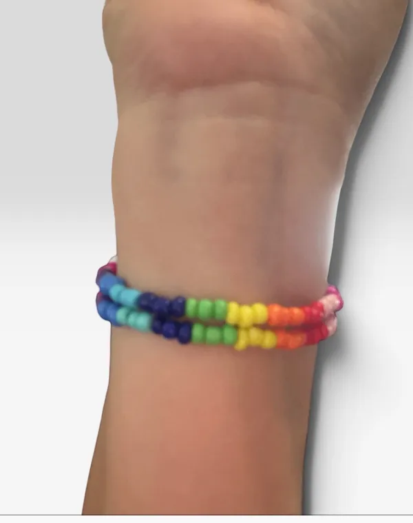 Rainbow Beaded Friendship Bracelet Set Of 2 Multiple - Image 3