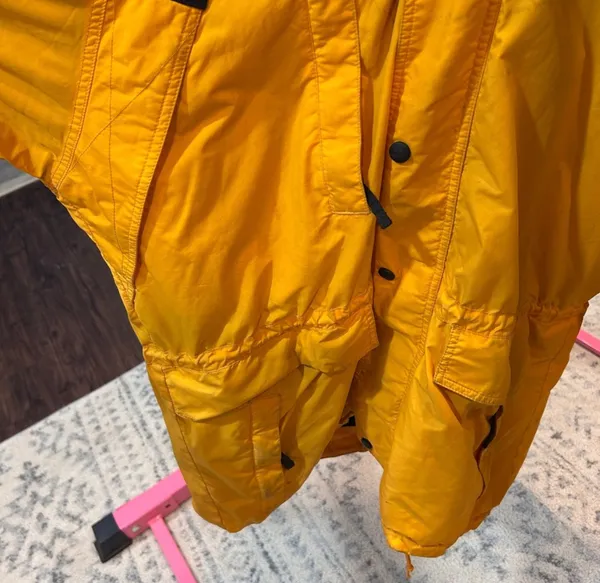 Men’s Large Yellow Black CB Sports Color Block Winter Snow Zip Ski Jacket - Image 5