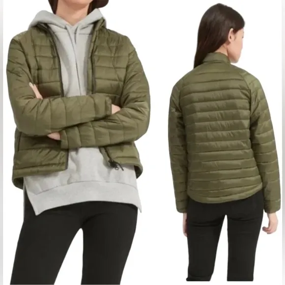 Everlane | Renew Green Light Weight Puffer Jacket - Image 2