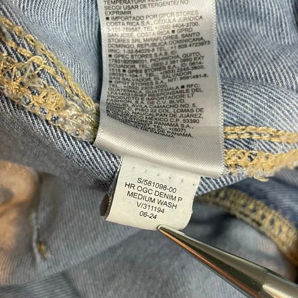 Old Navy OG Chino High Rise Utility Slouchy Ankle Denim Jeans Elastic Waist XL - Image 13