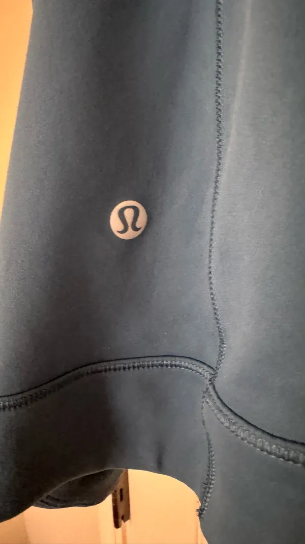 Lululemon Blue Hooded Asymmetrical Zip Jacket - Image 3