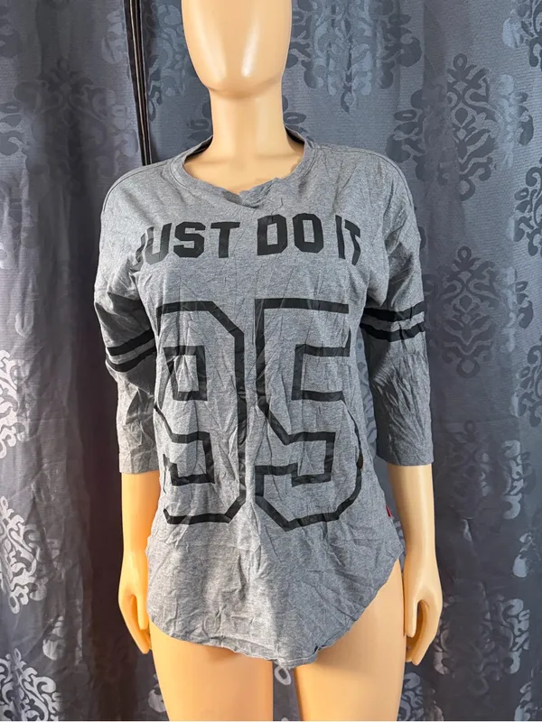 Nike Gray 'JUST DO IT' 95 Long Sleeve Shirt - Image 2