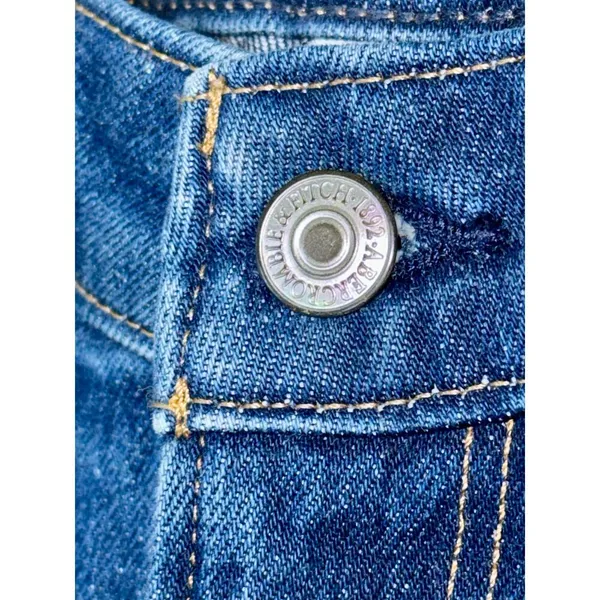 NEW Abercrombie & Fitch Curve Love Vintage Flare High Rise Blue Jeans Size 25 0L - Image 5