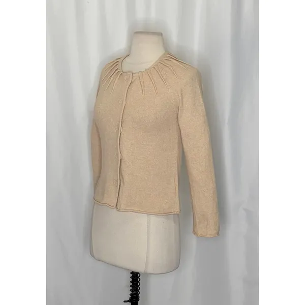 Anthropologie CHARLIE & ROBIN Cashmere Wool Cropped Cardigan Sweater Small - Image 4