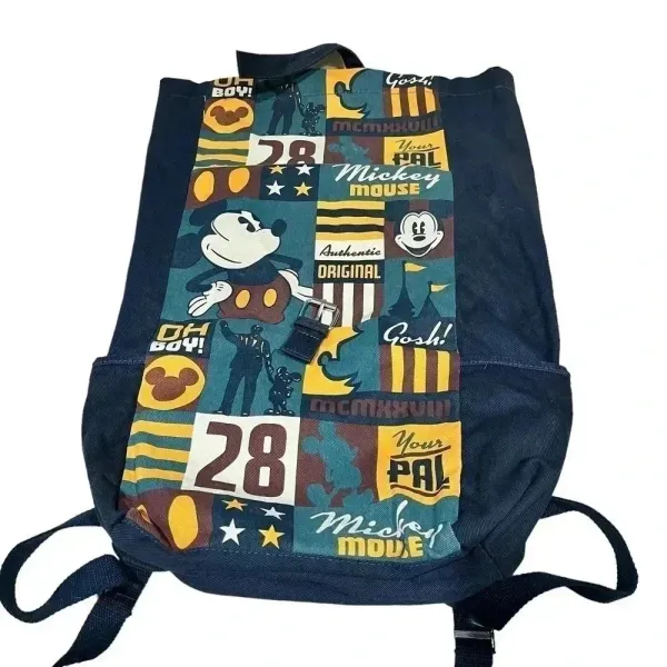 Disney Parks Mickey‎ Mouse Walt Partners Your Pal Oh Boy Gosh Canvas Backpack - Image 3