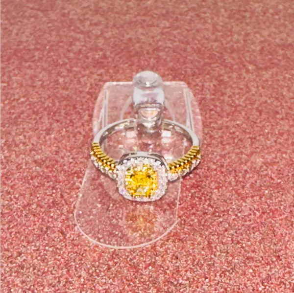 Sterling Silver Ring Moissanite Diamond 1ct - Image 5