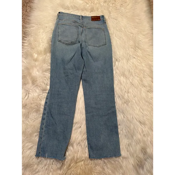 Madewell Women's Sz 26 Petite The Perfect Vintage Jean Light Wash Distressed Raw - Image 5